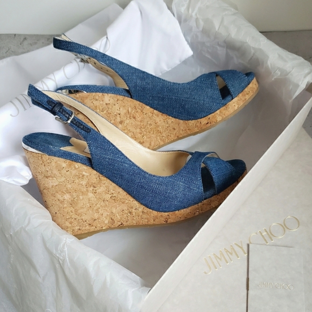Jimmy Choo Denim Amery 105 Sz 38